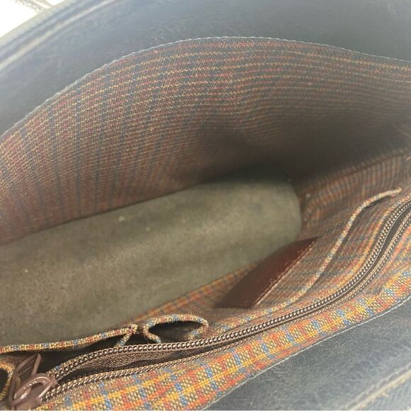 Brighton Black Vintage Leather Handbag. Outside GC, Inside VGC. Hand or Shoulder - Picture 11 of 16